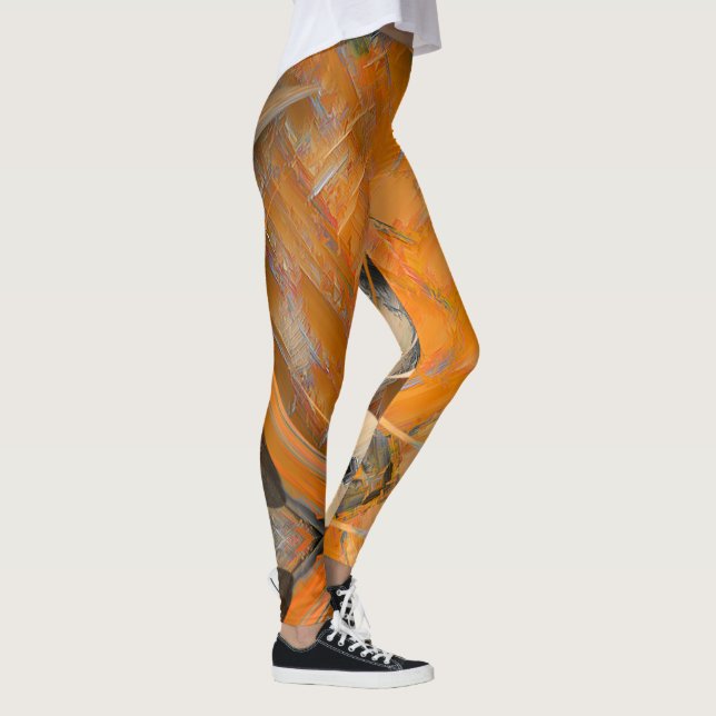 Orange Designer Leggings (Höger)
