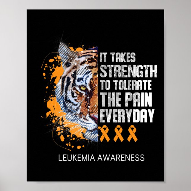 Orange Det tar styrka att tolerera smärta. Poster (Framsidan)