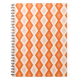 Orange diamant mönster anteckningsbok