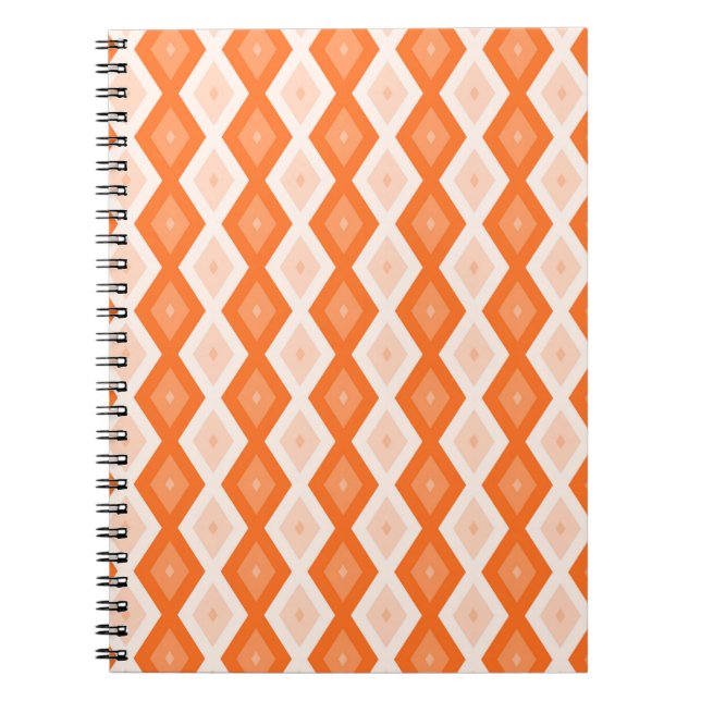Orange diamant mönster anteckningsbok (Framsidan)