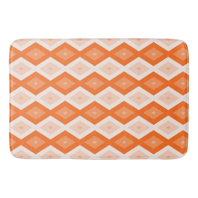 Orange diamant mönster badrumsmatta (Framsidan)