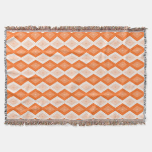 Orange diamant mönster filt