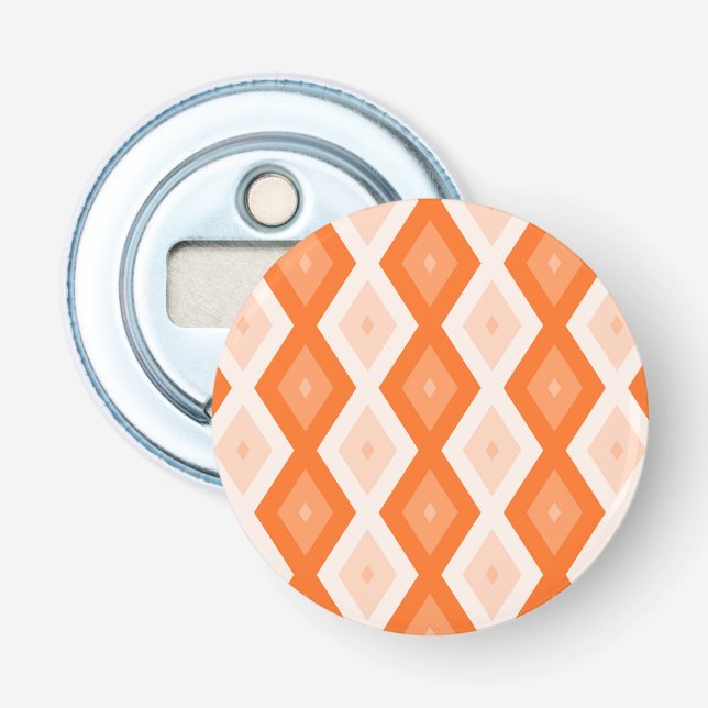 Orange diamant mönster flasköppnare (Framsidan)