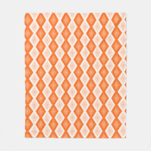 Orange diamant mönster fleecefilt