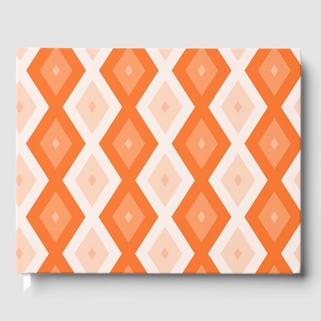Orange diamant mönster gästböcker (Framsida)