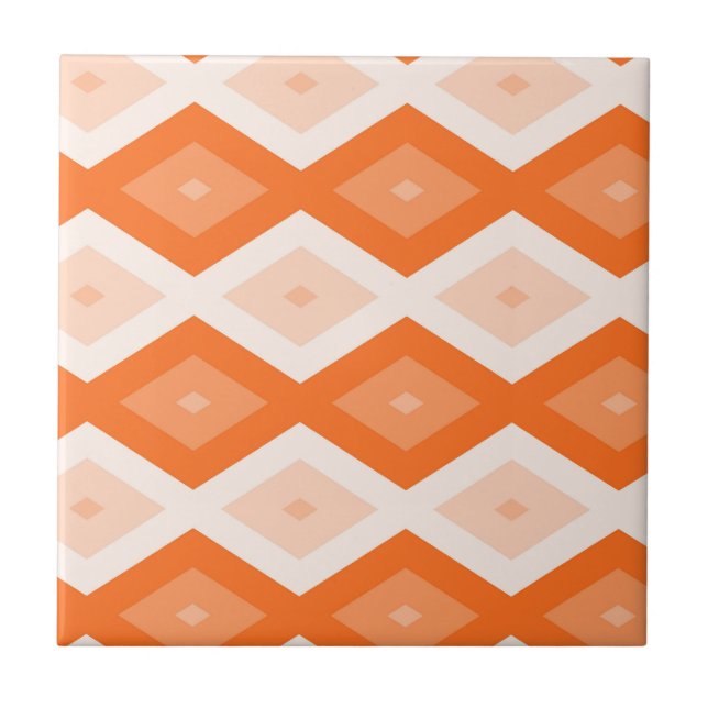 Orange diamant mönster kakelplatta (Framsidan)