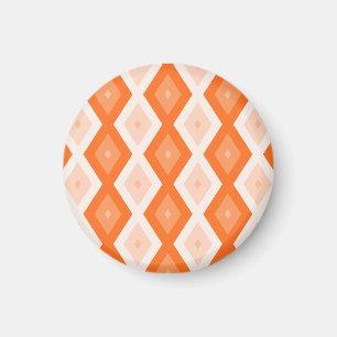 Orange diamant mönster magnet