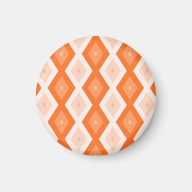 Orange diamant mönster magnet (Framsidan)