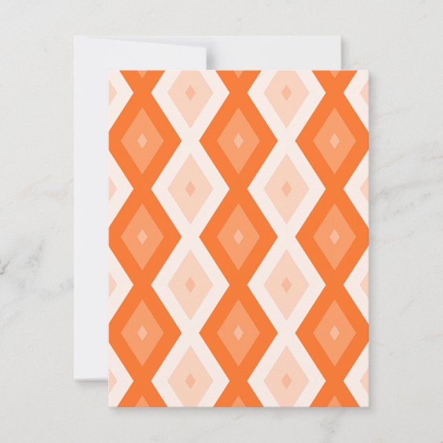 Orange diamant mönster OSA kort (Framsida)