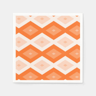 Orange diamant mönster pappersservett