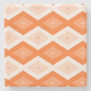 Orange diamant mönster stenunderlägg