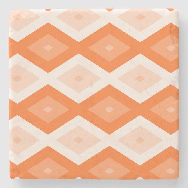 Orange diamant mönster stenunderlägg (Framsidan)