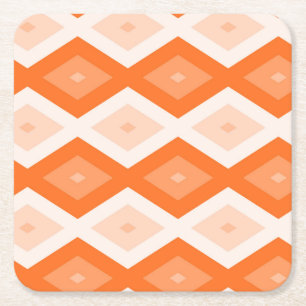 Orange diamant mönster underlägg papper kvadrat