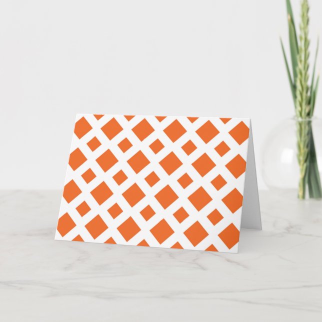 Orange diamanter på vit kort (Framsida)