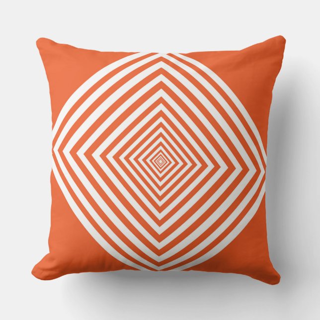 Orange diamantform kudde (Framsida)