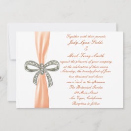 Orange Diamond Bow-inbjudan Inbjudningar