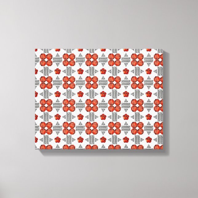Orange Diamond Gemstone Art, Orange Canvastryck (Framsida)