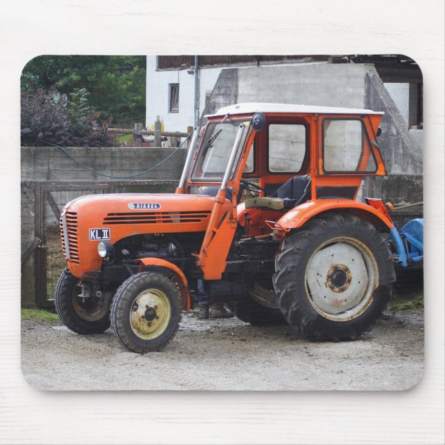 Orange Diesel Tractor Steyr KL II Musmatta (Framsidan)