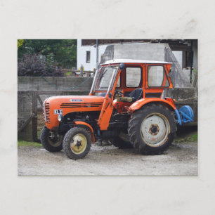 Orange Diesel Tractor Steyr KL II Vykort