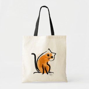 Orange dig en katt tygkasse