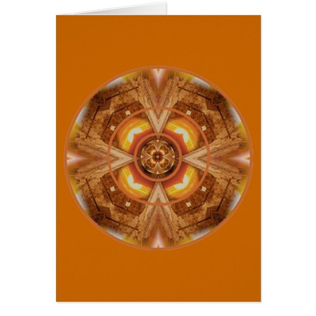 Orange dig glada Sacral Chakra Hälsningskort (Framsidan)
