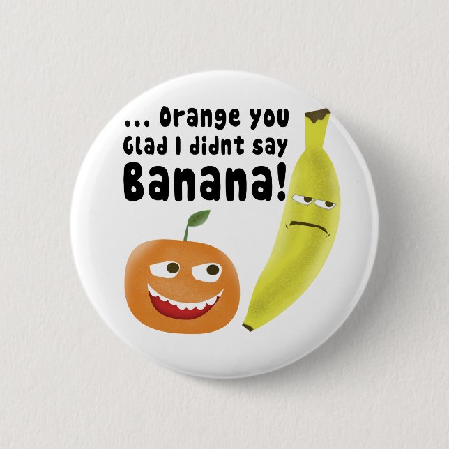 Orange dig som är glad knapp (Framsida)