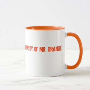 Orange dig som är glad mugg