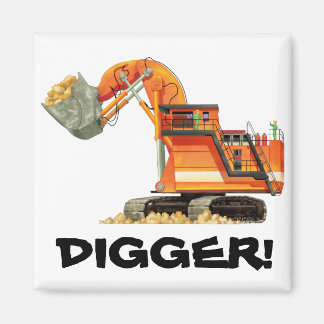 Orange Digger Magnet