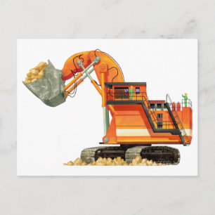 Orange Digger Vykort