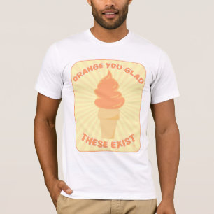 Orange Din glaserade inkapslingsdesign, fryst T Shirt