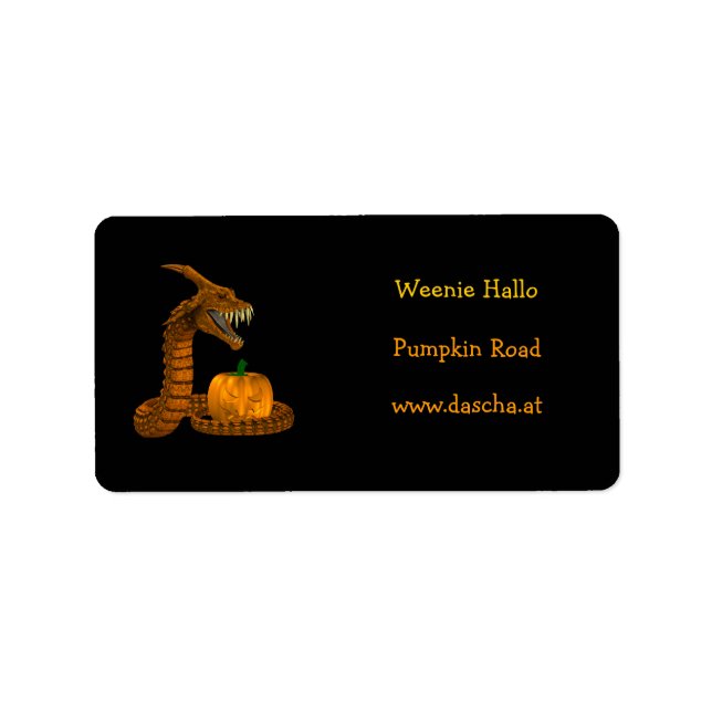 Orange Dinokonda Adressetikett (Framsidan)