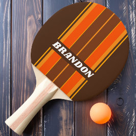Orange Dirt Board-ränder med namn Pingisracket