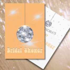 Orange Disco Boll Möhippa Inbjudningar