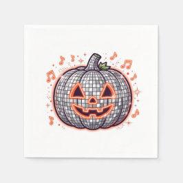 Orange Disco Pumpa Halloween Pappersservetter