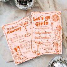 Orange Disco Rodeo Cowgirl Bachelorette Helg