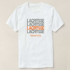 Orange Distress Lacrosse Ord T Shirt