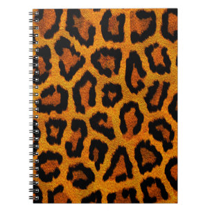 Orange djur tryckdesign anteckningsbok med spiral