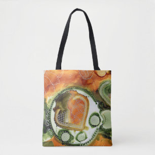 Orange Dotty Totebag Tygkasse