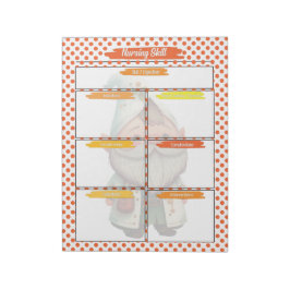 Orange Dr Gnome Nursing Student Skills Template Anteckningsblock