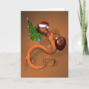 Orange Dragon Helgkort