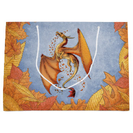 Orange Dragon of Autumn Fantasy Art