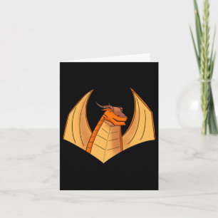 Orange Dragon Sticker Kort
