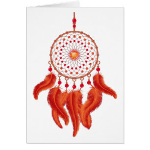 Orange Dream Catcher Hälsningskort