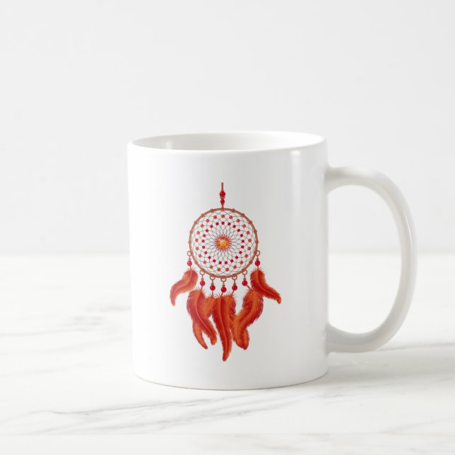Orange Dream Catcher Kaffemugg (Höger)