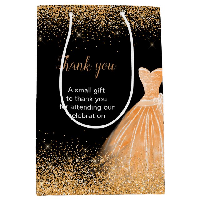 Orange Dress Faux Glitter Sweet 16 Birthday (Framsidan)