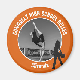 Orange Drill Team Foto High School Dansare Magnet