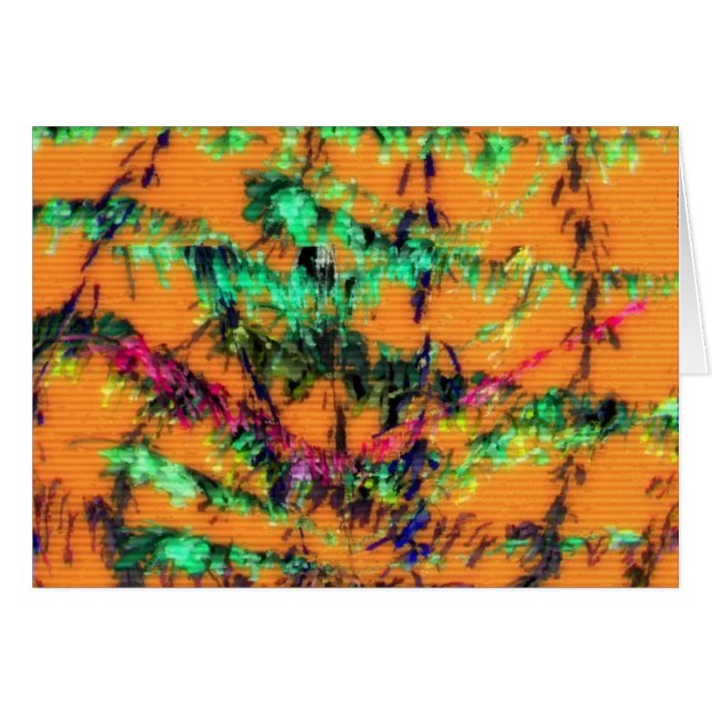 Orange du Glad Hälsningskort (Framsidan Horizontal)