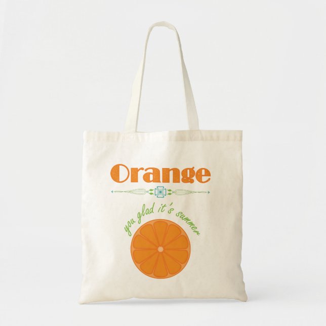Orange du glatt det är sommaren Théed Mönster Tygkasse (Framsidan)