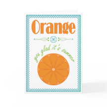 Orange du glatt det är sommartackkort