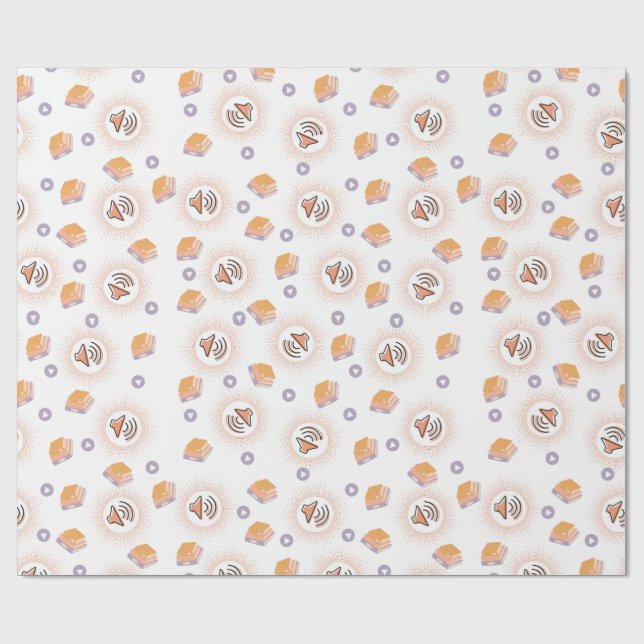 Orange-Du lyssnar på radbyte Pappert Presentpapper (Platt)